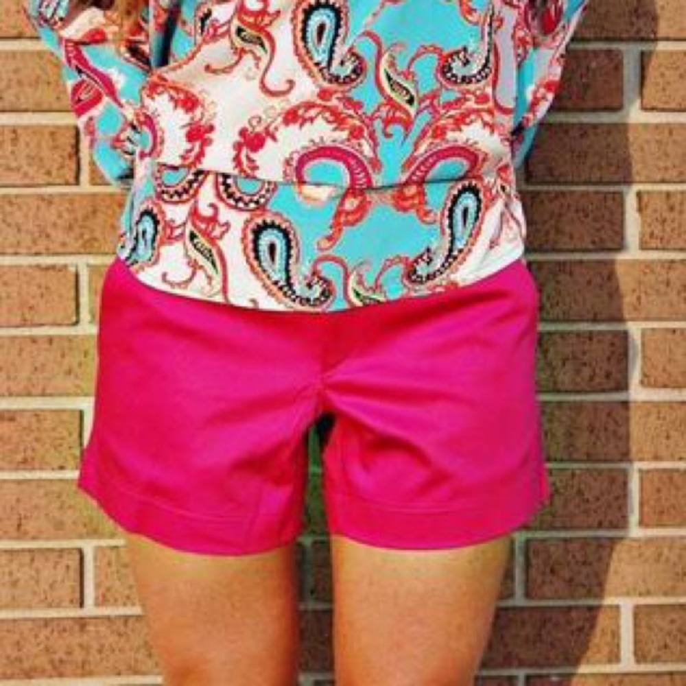 Tracy Negoshian “Penny” shorts (in fuschia pink)